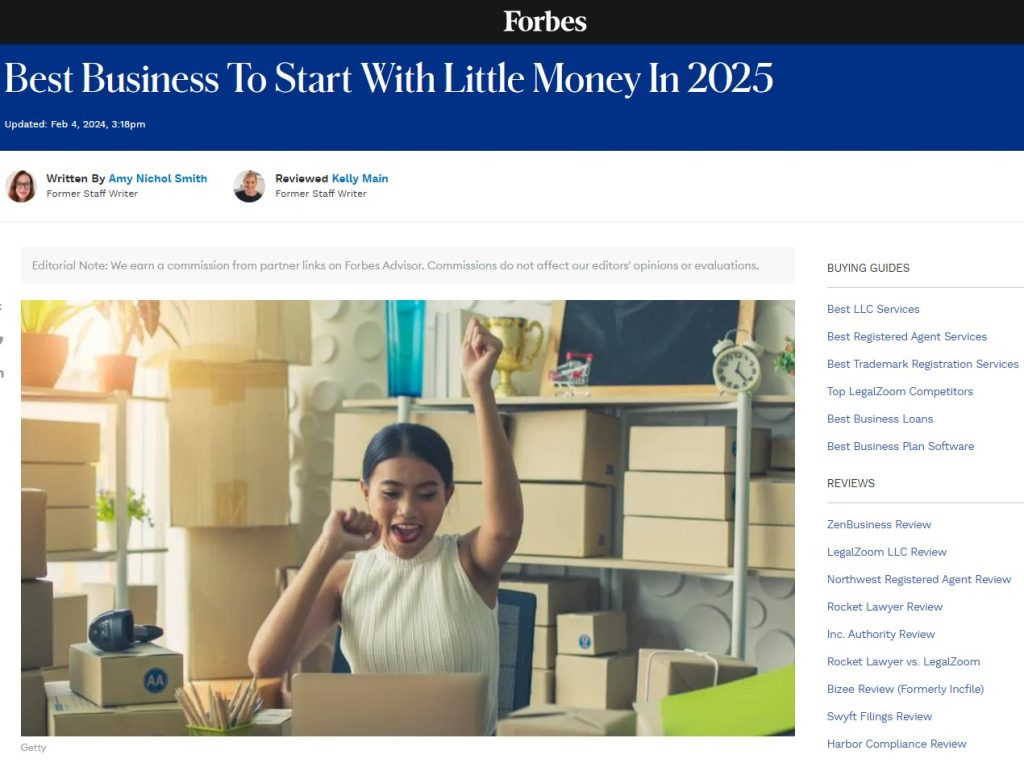 a thumbnail of an article about starting a business